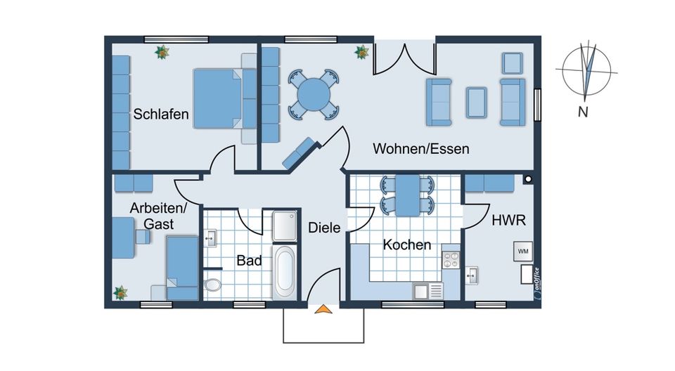 Modernes EFH im Bungalowstil mit idyllischem Garten / Verkauf mit unbefristetem Nießbrauch in Potsdam