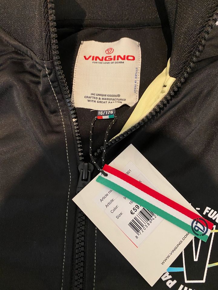 VINGINO OSTINI TRAININGSJACKE Gr. 16 / 176 - NEU OVP deep black in Hanau