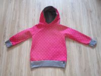 Pullover handmade, Hoodie, pink mit Sternen, Gr. 110/116 Sachsen - Bernsdorf Vorschau