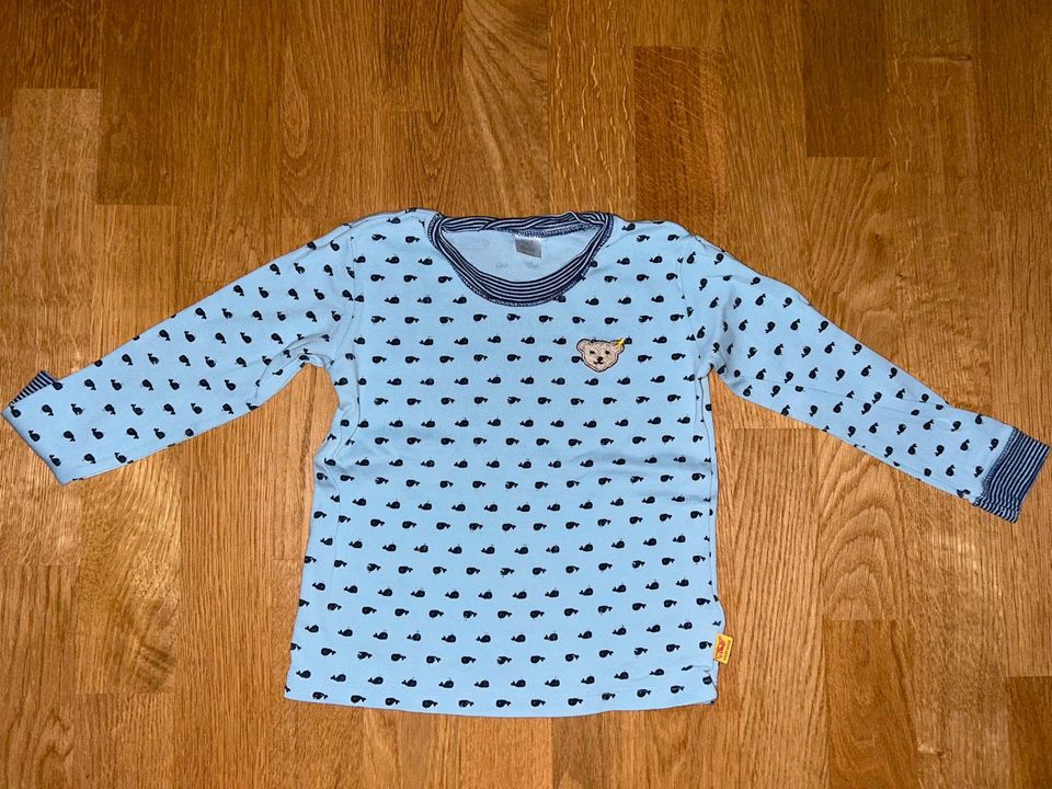 Steiff Shirt mit Quietscher - Langarm-Shirt, Gr. 92 hellblau in Alzenau