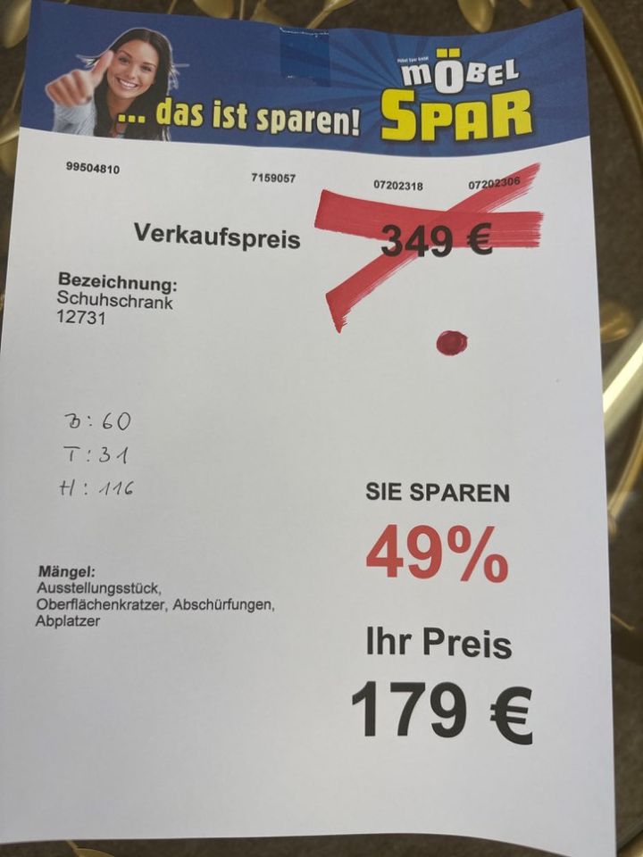 Schuhschrank statt 349€ in Leipzig