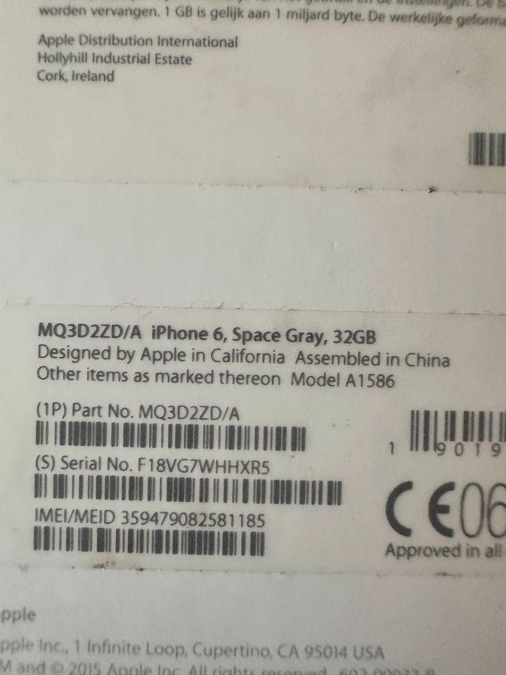 iPhone 6 Space Gray 32 GB ovp ist dabei in Schwalmtal