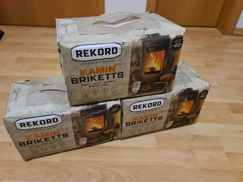 3x Record Kamin Briketts Kohle Kohlebriketts in Dresden