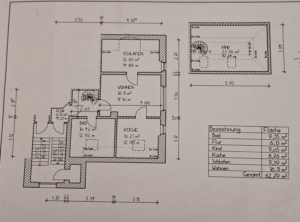 Maisonettewohnung im Dachgeschoss- 3 Zimmer mitten in Niederwiesa in Niederwiesa