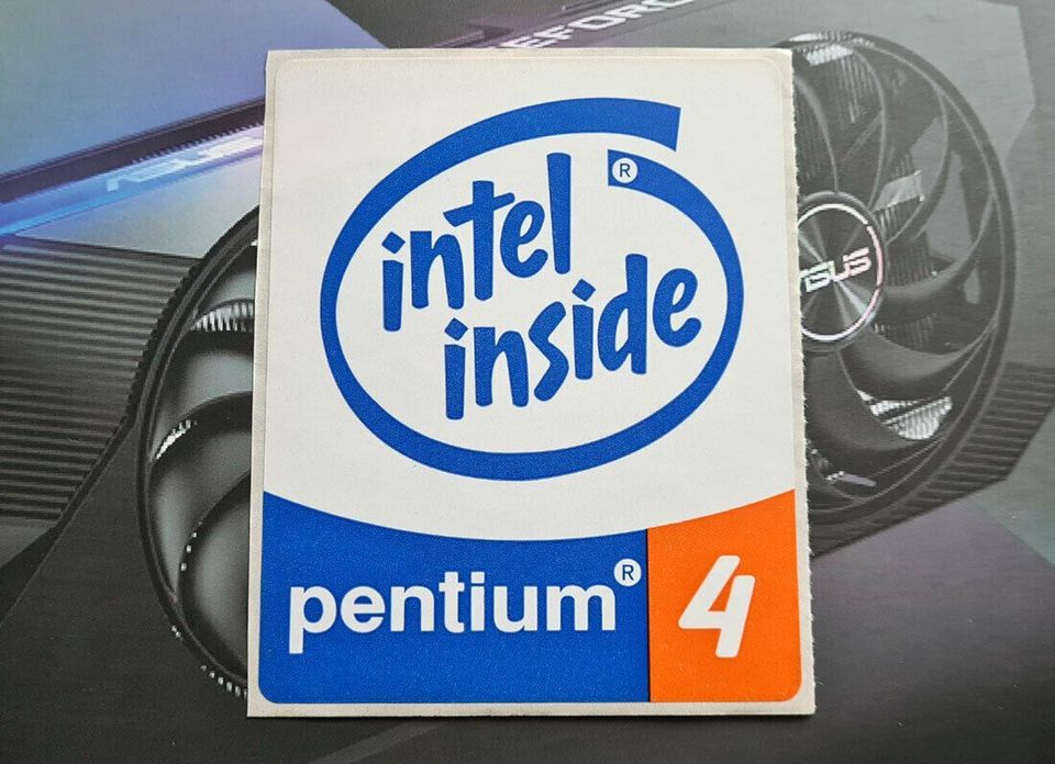 Intel Inside Pentium 4 IV Aufkleber Sticker Gehäuse RETRO Rarität in Chemnitz