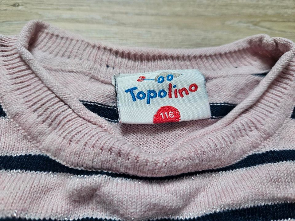 Topolino Pullover Strickpullover Pulli Gr 116 rosa gestreift in Teistungen