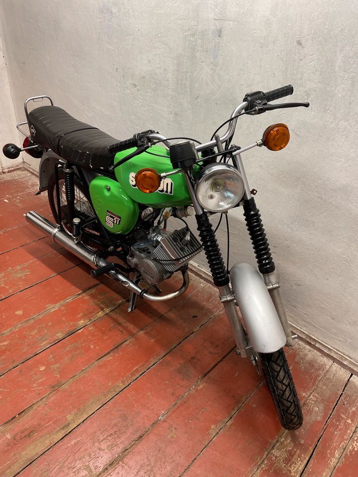 Simson S51 Elektronik 4Gang Saftgrün Originallack KBA Papiere in Werdau