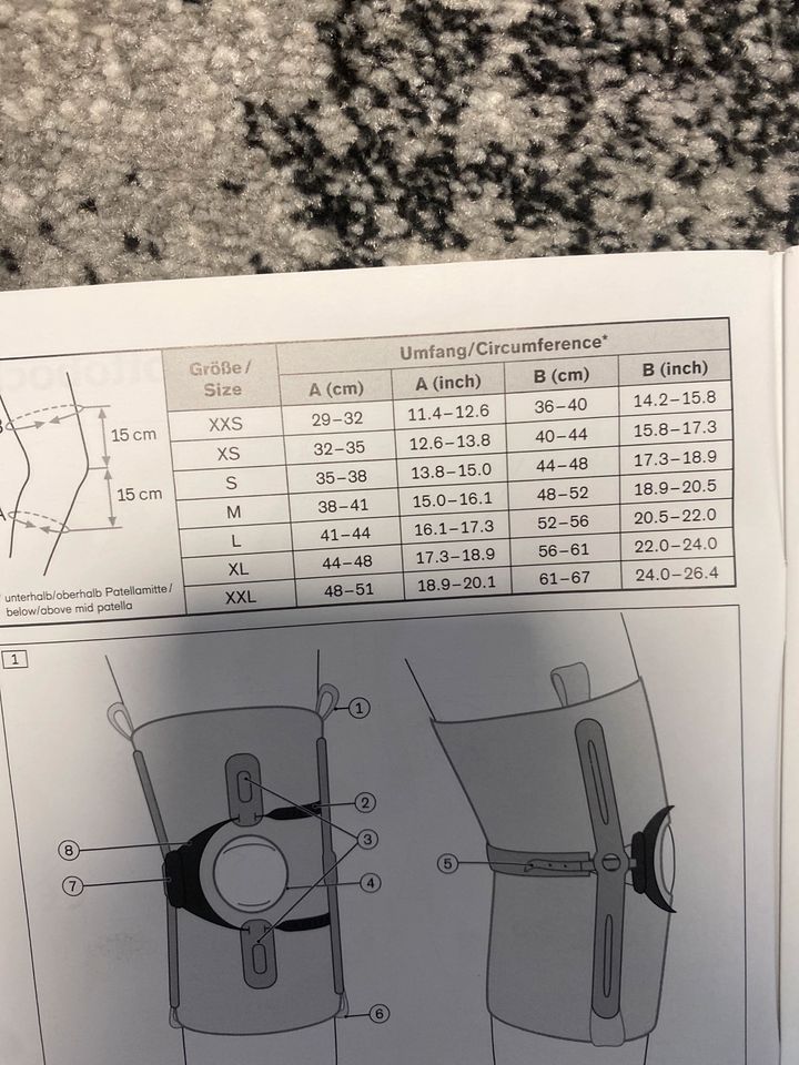 Ottobock Patella Pro Rezentrierungsorthese Gr.XS rechts in Steinfurt