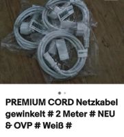 PREMIUM CORD Netzkabel gewinkelt 2m  NEU OVP Weiß Leipzig - Grünau-Ost Vorschau