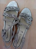 Tamarais Sandalen Silber Grau Glitzer Gr. 41/42 ♡Top* Duisburg - Homberg/Ruhrort/Baerl Vorschau