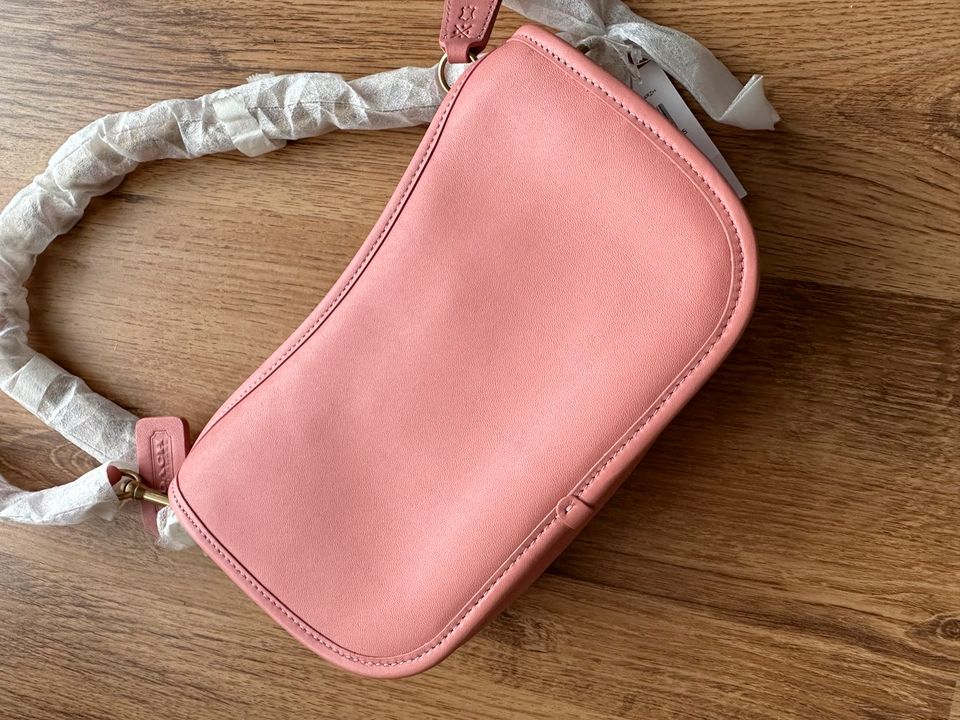 Coach swinger Tasche Leder Candy pink in Marl