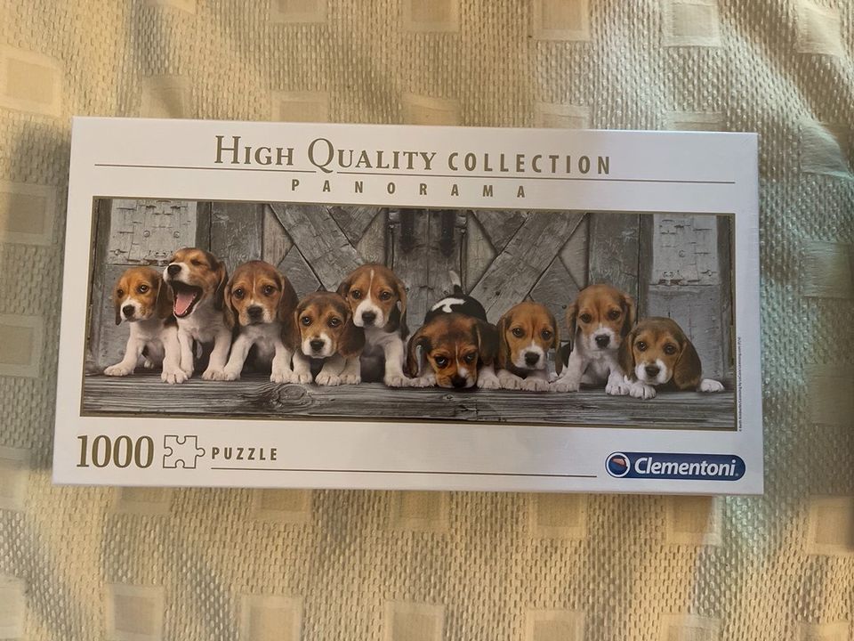 ❤️ NEU! 1000 Teile, Puzzle Hunde Welpen Clementoni Panorama in Groß-Umstadt