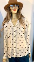 Parisian Chic Bohostyle Chiffon Bluse Polka Dots Weiss Schwarz Frankfurt am Main - Bergen-Enkheim Vorschau