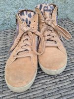 Boots ~ Sneaker ~ Beige-Braun-Gold Gemustert ~ Nieten Wildleder Brandenburg - Herzfelde Vorschau