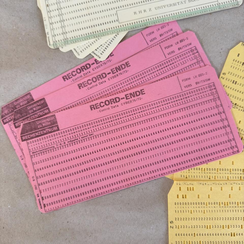 14  VINTAGE MAINFRAME COMPUTER PUNCH CARDS Lochkarte 80-colum in Frankfurt am Main
