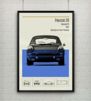 Porsche 911 Poster NEU Oldtimer 1963 ca 60x42 cm Industrie Design Berlin - Mitte Vorschau