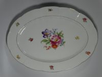 Meissen Porzellan Teichert Platte Blumen oval Goldrand 39x28 Kr. Dachau - Dachau Vorschau