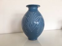 Vintage Vase 24 cm skandinavisch blau Keramik getöpfert Schleswig-Holstein - Lübeck Vorschau