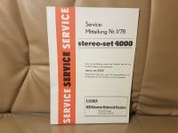 RFT Stereoset 4000 Service Mitteilung 1/78 Sachsen - Ostrau Vorschau