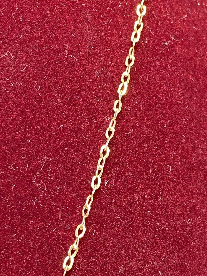 GOLD KETTE & ANHÄNGER 14k 585 47,2cm L 0,2cm B 4,58g Gelb Gold AU in Berlin