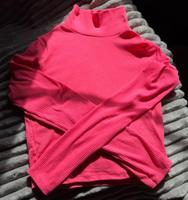 Neon rosaner bauchfreier Pullover Niedersachsen - Kutenholz Vorschau