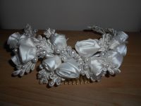 ♥ weißer Kommunionhaarschmuck/ Brauthaarschmuck/ Satin & Perlen ♥ Nordrhein-Westfalen - Mönchengladbach Vorschau