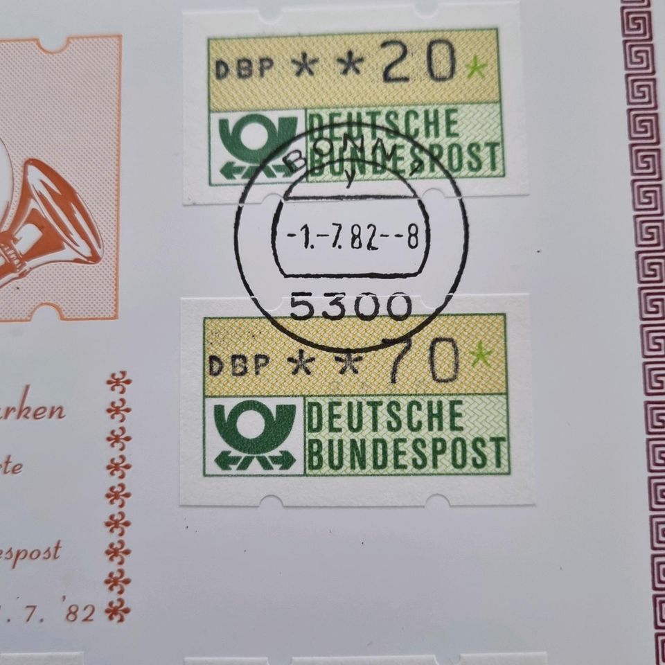 ATM Ersttag 1982 Gedenkblatt Bonn Vollstempel #2175 in Aurich
