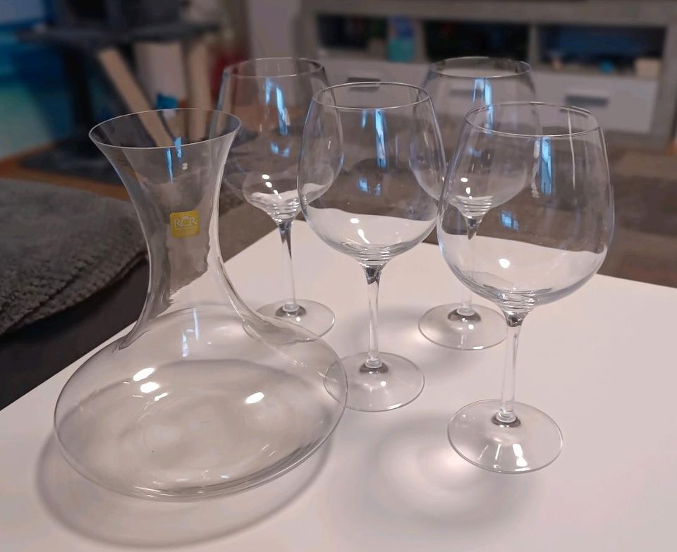 %%% Weingläser und Dekanter RCR Kristallglas in Ebermannsdorf