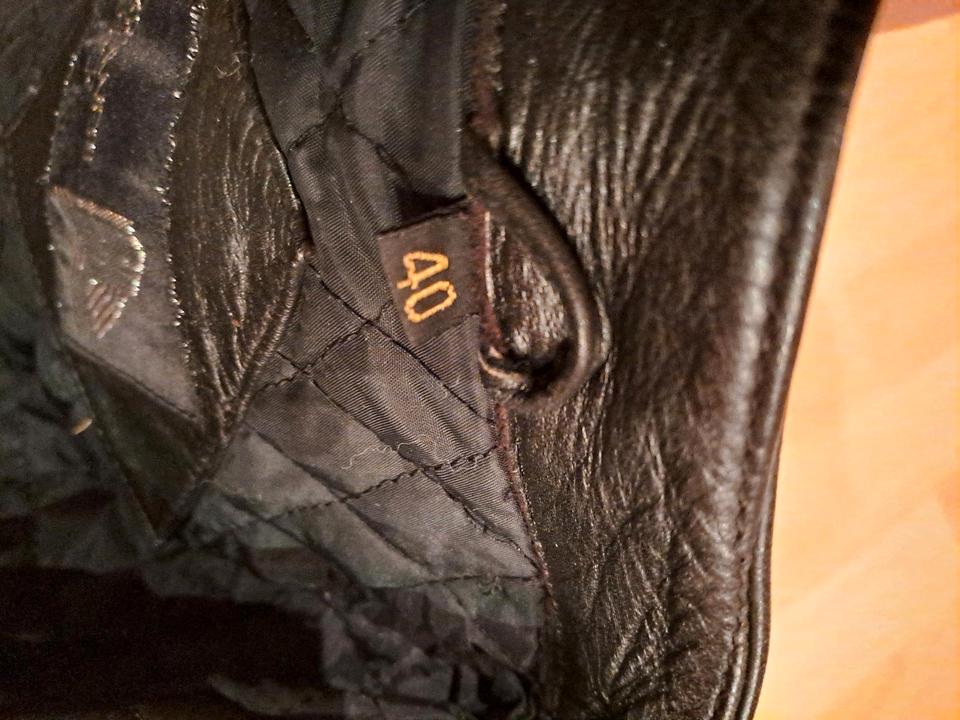 Krawehl Lederjacke Motorrad Leder Jacke gr 40 38 36 Oldtimer in Wissen