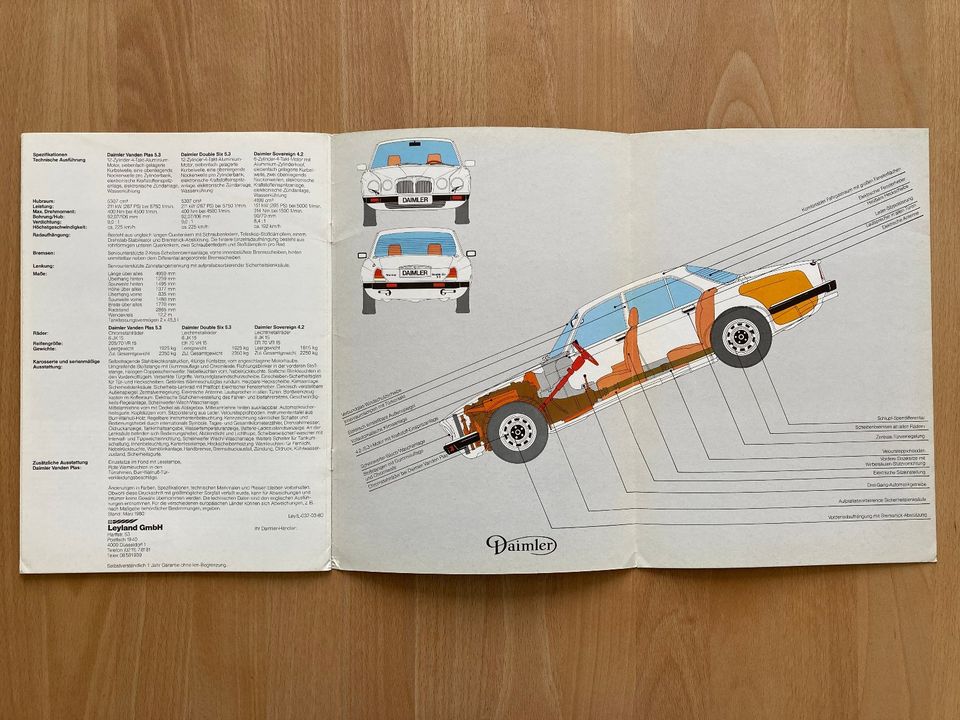 DAIMLER Sovereign 4.2/5.3 Serie 3, Prospekt, 03/1980, 24 S., dt. in Dachau