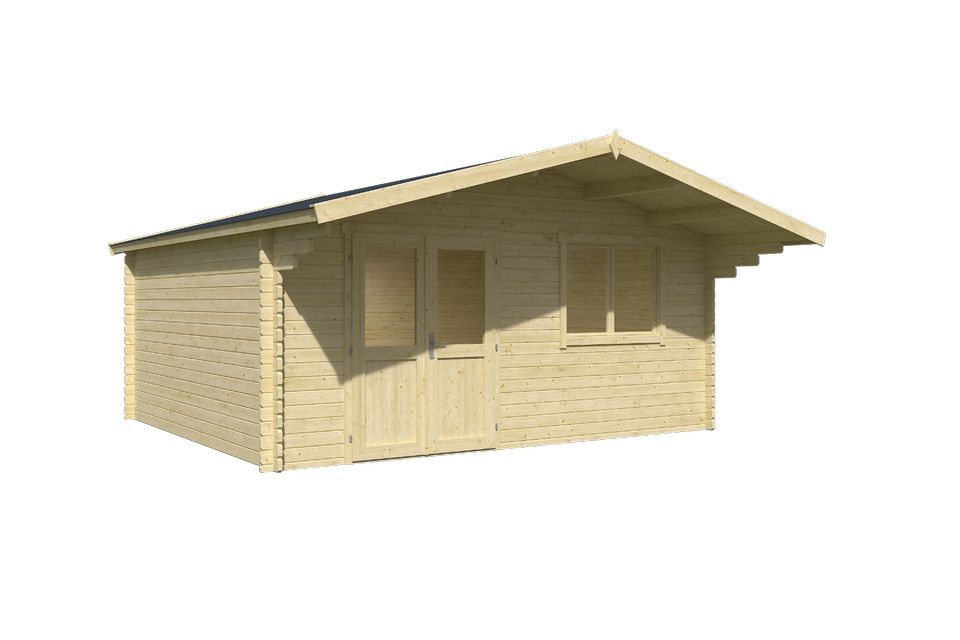 20% RABATTAKTION 40 mm Gartenhaus ISO 505x505 cm Gerätehaus Holzhaus Hütte Blockhaus Blockhütte Schuppen in Hahn am See