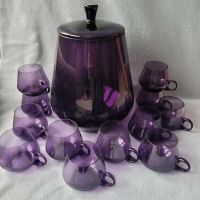 Bowle Service 60er Jahre Lila Glas Niedersachsen - Lilienthal Vorschau