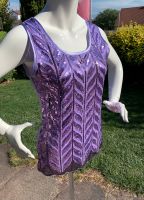 Elegantes Pailletten Top Glitzer Gr. 38/40 violett Baden-Württemberg - Eberdingen Vorschau