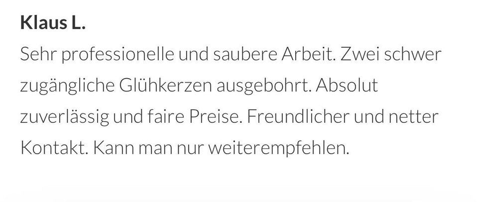 Glühkerzen ausbohren, Glühkerzen wechseln, abgerissene Glühkerzen VOR ORT SERIVE in Bretzfeld