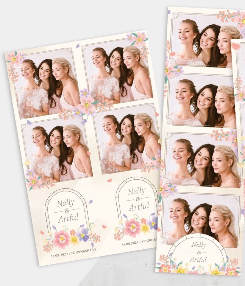 Fotobox mit Drucker günstig mieten / Photobooth mit Sofortdruck  - Vermietung für Hochzeiten, Geburtstage und Partys mit Hintergrund in Emsdetten