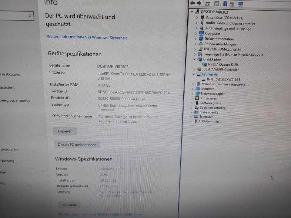 Dell Precision T1700 Workstation Xeon E3-1220 V3 8GB Quadro K420 in Waldshut-Tiengen