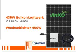 plenti SOLAR Micro Wechselrichter Hoymiles HM400 400W wasserdicht  Balkonkraftwerk