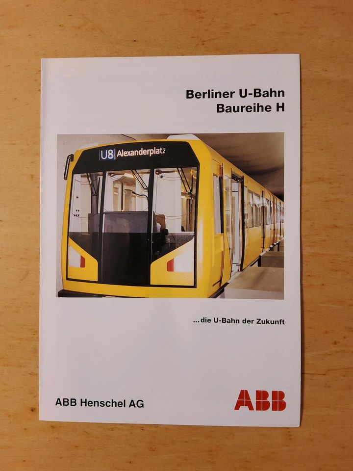 Prospekt ABB Berlin BVG U-Bahn der Zukunft Serie Typ Baureihe H in Berlin