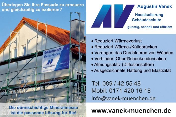 Isolierung, Gebäudeschutz, Energieeinsparung in München