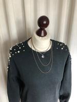 Sweat Kleid 36 S grau anthrazit Perlen Glitzer Nieten Glam edel Burglesum - Lesum Vorschau