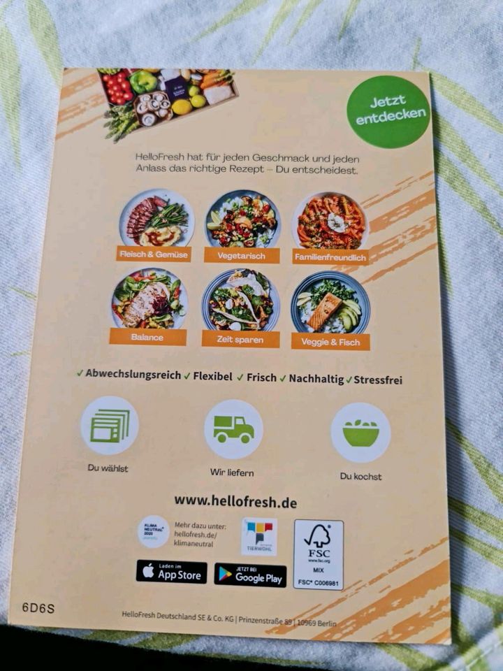 Hello Fresh 60€  Gutschein (Neukunden) in Brandenburg an der Havel