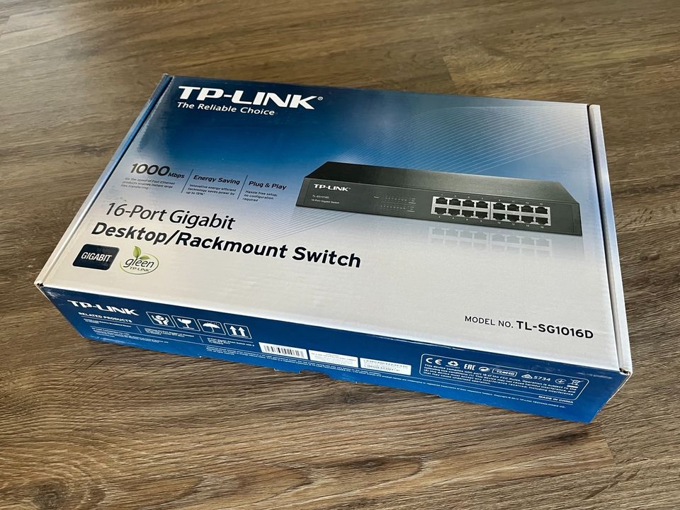 TP Link Gigabit 100/1000 Switch 16 Ports in OVP in Bad Arolsen