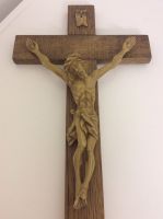 Holzkreuz älter/alt m.Jesusfigur u.Aufhänger, Top Zustand Nordrhein-Westfalen - Erftstadt Vorschau