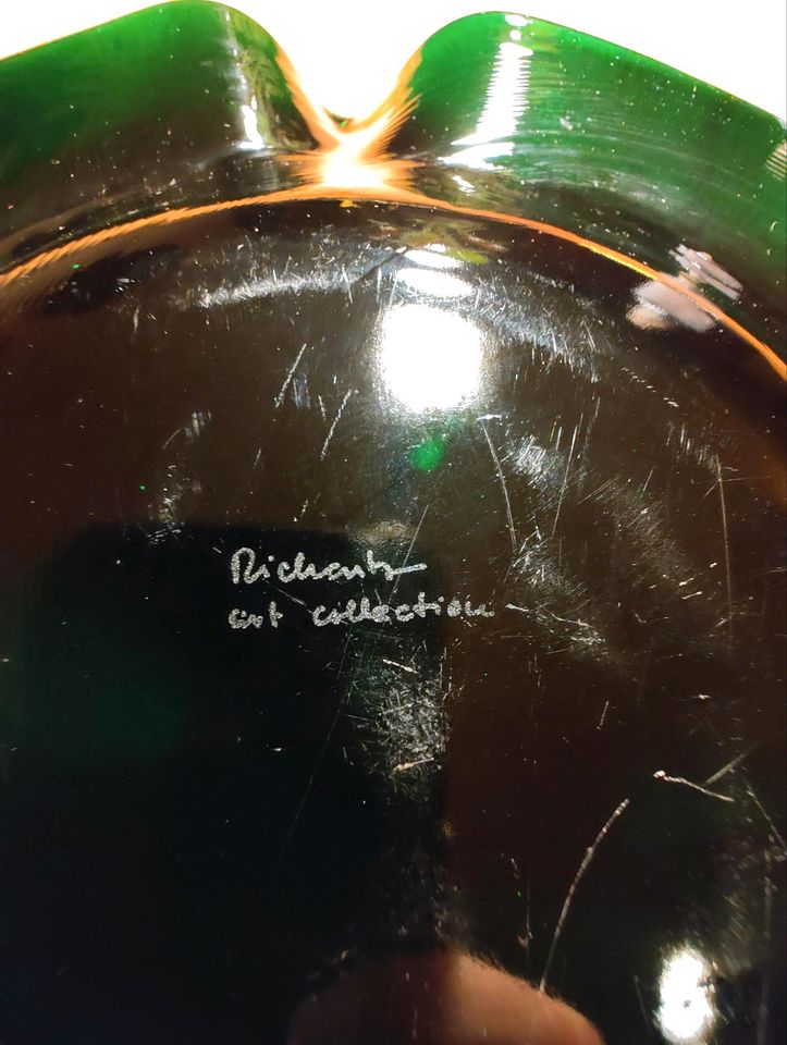 Richartz Art Collection Glas grün Teller Schale in Melsbach