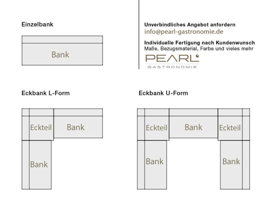 Polsterbank TAYLOR | Dinerbank Loungebank Küche Bank Eckbank in Centrum