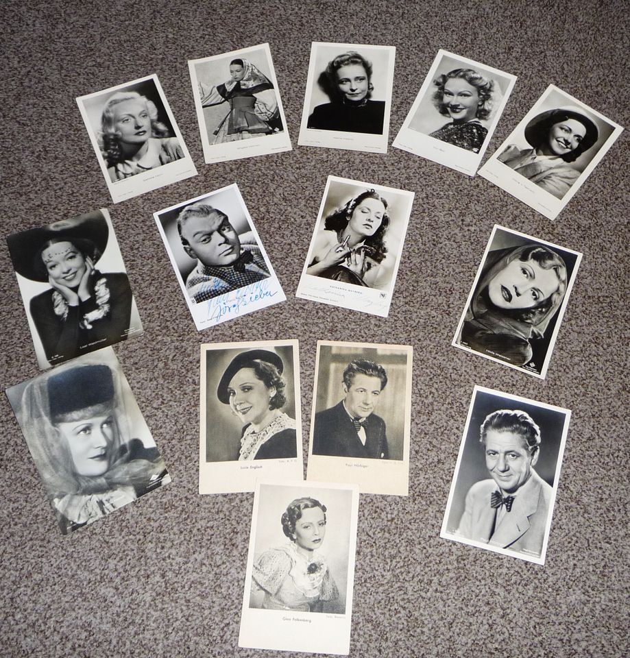 14 Autogrammkarten Schauspieler 50er Jahre -2 mit  Autogramm in Hamburg
