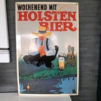 Altes Blechschild Holsten Bier,Brauerei,Wochenend Mit Holsten Bie Nordrhein-Westfalen - Blomberg Vorschau