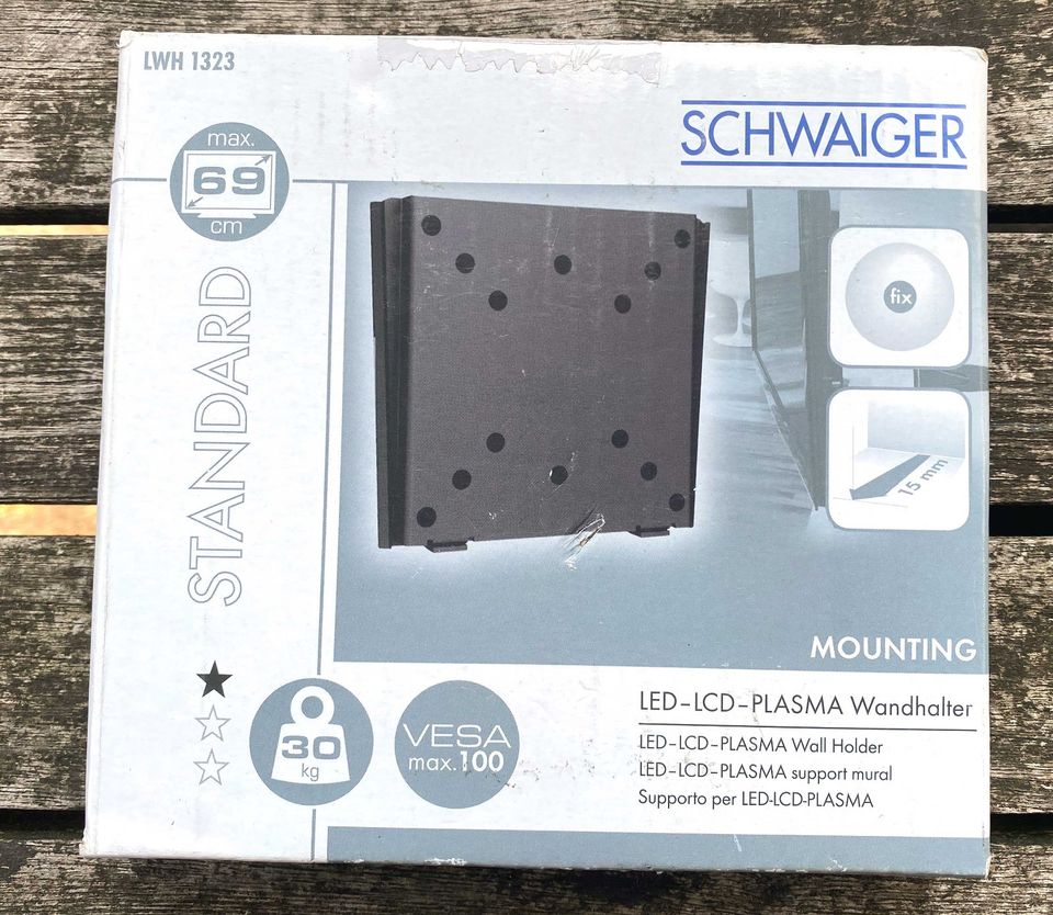 3 x SCHWAIGER LWH1323 TV LED LCD Wandhalterung bis 30kg NEU in Verden