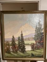 Ölgemälde Bild Landschaft Berge 1920 Harnisch Leinwand Holzrahmen Essen - Essen-Stadtmitte Vorschau