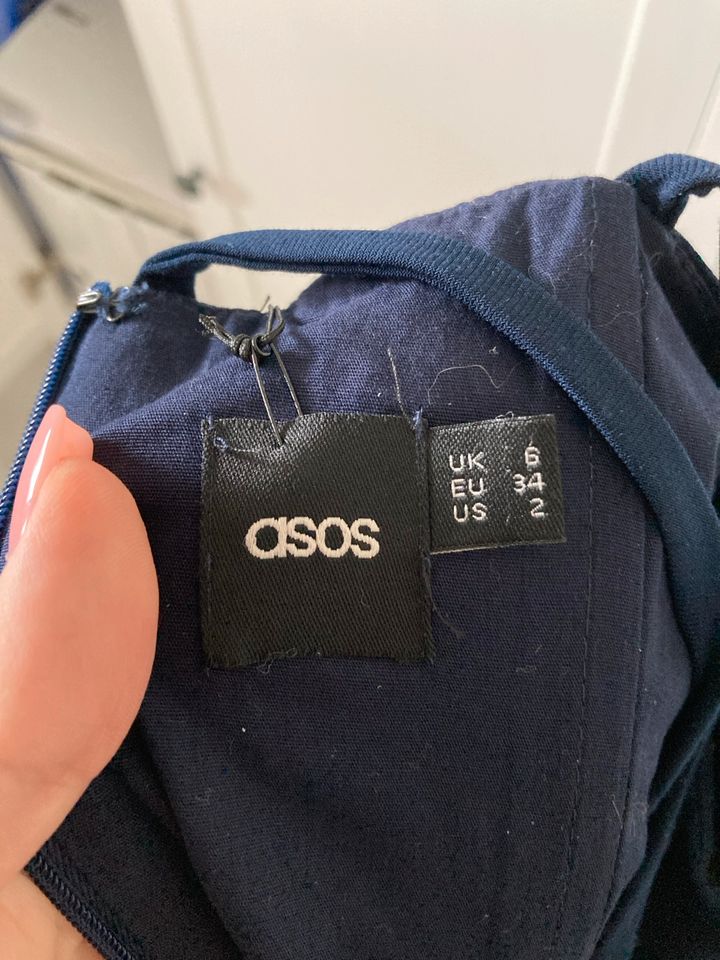 ASOS Abendkleid dunkelblau 34 NEU in Lage